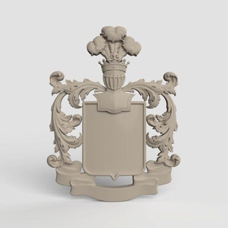 stl cnc router file 3dprintable coat arms decor cncmodel cncrelief cnccarvemodel cncmachining cncrouter 3dprint heraldry heraldic panel medevial 3d print model - Mito3D