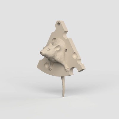 stl cnc yönlendirici dosya 3dprintable fare kolye ev dekor 3d yazdır model in 3dexport noel ağacı süsleri dekoru peynir hayvan kemirgen iç takı cncmodel cnccarvemodel 3dprintmodel 3d print model - Mito3D