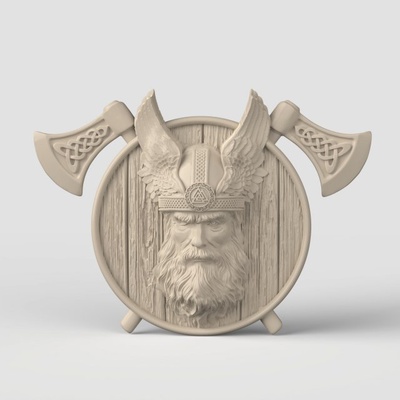 stl cnc router file 3dprintable odin panel by scandinavian mythology viking pagan deity 3d print model in sculpture 3dexport vikings valkyrie valkyria freya printable cncmodel cncrelief cnccarvemodel 3dprintmodel 3dprintready 3d print model - Mito3D