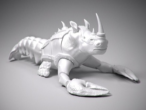 stl crayfish rhino head statue 3d print model in animals 3dexport figurine printable homeprint 3d print model - Mito3D