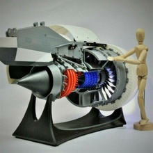 stl data 3d print model in engineering 3dexport jet engine turbine modell 3d print model - Mito3D
