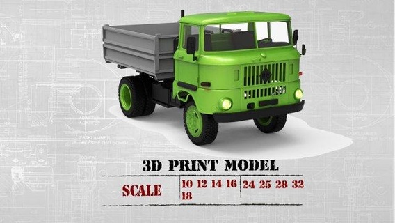 stl dossiers 3d impression w50 court taxi automobile imprimable camion ddr RDA Allemagne véhicule voiture ancien diesel ludwigsfelde moulé pression jouets roue scalemodel tamiya 3d print model - Mito3D