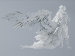 stl formato mal ángel estatua gratis 3dprint 3dmodel cuerpo pecho personaje Cuerpo mujer female figure humano ficción 3d print model - Mito3D