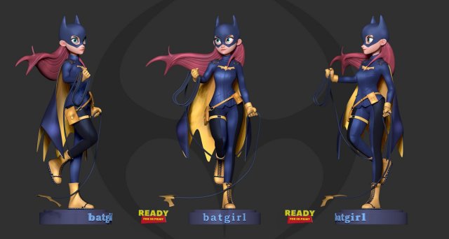 stl formato nbatgirl 2023 3d impressão pronto homem batgirl Super heroi sexy girl women Personagem desenho animado file stlmodel ready to use Pronto imprimir figura 3D print model - Mito3D