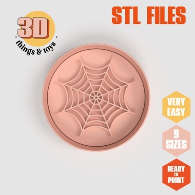 stl halloween cobweb shaped cutter set - 9 sizes perfect biscuits jewelry making crafts unique 3d print model in kitchen dining 3dexport cookiecutter biscuit cake molding tool bakery-products polymeric-clay-cutters clay-spatulated gift kitchen-furniture utensils fun 3dprinterfile halloween-collection spider spiderman 3d print model - Mito3D