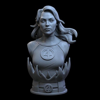 stl invisible woman fantastic four bust 3d print women woman-character character characters 3dprint 3dprintable stl-file stlmodel stl-obj collector collectors beautiful pritty 3d print model - Mito3D