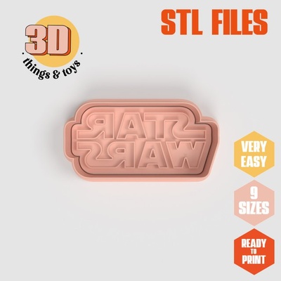 stl logo star wars shape cutter set - 9 sizes perfect biscuits jewelry making crafts unique 3d print model in kitchen dining 3dexport cookiecutter biscuit cake molding tool bakery-products polymeric-clay-cutters clay-spatulated gift kitchen-furniture utensils shaped fun 3dprinterfile starwars starship warship warsurge 3d print model - Mito3D