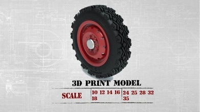 stl stampabile pneumatico cerchi lada niva 3d stampa modello in settore automobilistico 3dexport ruota sla printcar rc giocattolo macchina macchine veicolo passatempo ruote cast 3d print model - Mito3D