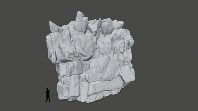 stl rock 3d print model in game accessories 3dexport rocks stone cliff mount sand desert forest mountain moss mosy 3d print model - Mito3D