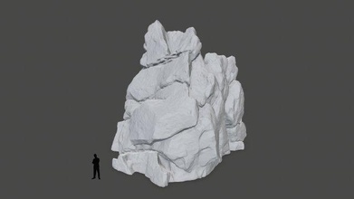 stl felsen 3d drucken modell spiel zubehör 3dexport stein cliff montieren sand wüste wald berg moos mosy 3d print model - Mito3D