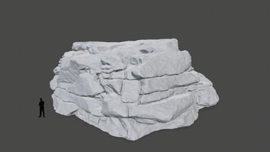 stl Felsen drucken Stein Cliff montieren Sand Wüste Wald Berg Moos mosy 3d print model - Mito3D