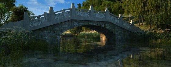 stone bridge animation architectural architecture building castle china dream east emperor exterior 3d print model - Mito3D