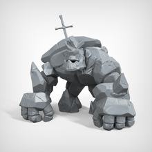 pedra golem 3d impressão modelo in monstros criaturas 3dexport golems printing model estatueta figura 3d print model - Mito3D