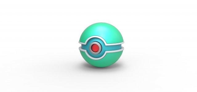 strano palla pokeball Pokemon concetto contenitore anime giocattolo Stampa stampabile 3d print model - Mito3D