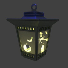 strada lampada Halloween più vecchio antico lanterna nero gatto streghe decorazione fiesta kit zucca 3d print model - Mito3D