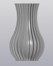 strisce vaso giardiniere interno fiore ciotola mazzo casalinghi fiorista 3d print model - Mito3D