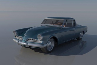 Studebaker comandante coupé 1953 macchina macchine veicolo passatempo auto settore automobilistico ruota classico sla fdm fessura printcar Stampa rc retrò interni 3d print model - Mito3D