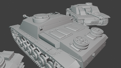 stug iii ausf panzer 3d drucken modell fahrzeug 3dexport krieg donner beeindruckend wows modelle modellieren spielzeug panzerkampfwagen 3d print model - Mito3D