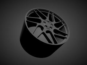 stuttgart st12 scalable 3d printable rim print model in vehicle 3dexport tamiya diecast wheels fujimi miniatures 1-24 1-25 1-18 1-32 1-43 3d print model - Mito3D