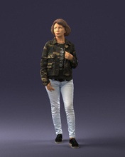 style woman 0529 3d print ready scan model polygon 3dprint human male realistic posed character people miniatures man child success outfit fashion 3d print model - Mito3D