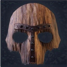 style wooden mask face 3d print model - Mito3D