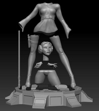 stylised princess leia organa 3d print model in sci-fi 3dexport lightsaber starwars scifi female sexy figurine statue sculpt 3d print model - Mito3D