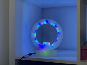 élégant 3d circulaire lumière éclairage lampe conception moderne chevet bureau Lampe ampoule triangulaire 3d print model - Mito3D