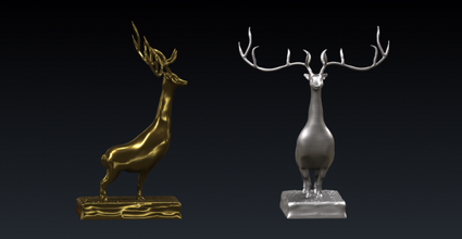 elegante ciervo 3d impresión modelo in escultura 3dexport animal mamífero 3dprint cuerno naturaleza decoración juguete 3d print model - Mito3D