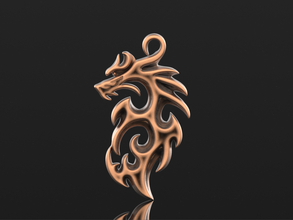 şık ejderha kolye mücevher jewells zbrush cnc <url> yazdırılabilir hayvan altın Gümüş platin Çin pandle elmas tasarım stule gergedan 3d print model - Mito3D