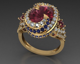 elegante anello 02 gioielli 3dm cad il design gioiello stl 3d print model - Mito3D