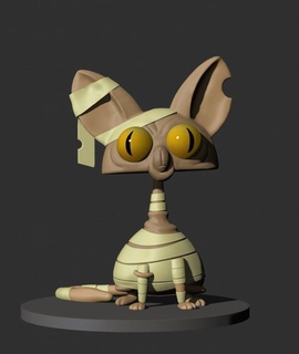 stylisé chat sylisé animal fantaisie zbrush sculpter 3d mixeur impression 3dprint 3d print model - Mito3D