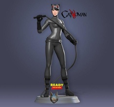 stylized catwoman supergirl 3dprint statue figure girl woman 3d print model - Mito3D