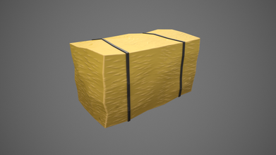 stylized hay bale 3d model in grass ground cover 3dexport ar vr pbr game asset assets lowpoly cartoon haybale haystack farming straw 3d print model - Mito3D