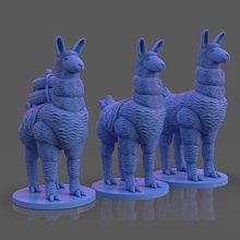 stilize lama 3 versiyonlar 3d yazdır model in figürinler 3dexport heykelcik minyatür peru latince zbrush memeli latin amerikalı heykel şekil vermek heykeller şirin çizgi filmler karikatür film benzeri karakteri stl 3d print model - Mito3D