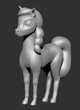 stylized pony 3d print model animal cartoon fairytale figurines horse horsy miniatures 3d print model - Mito3D