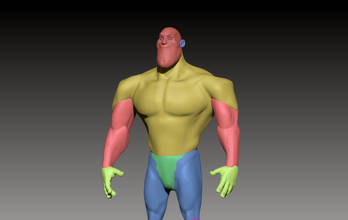 stilize süper kahraman temel örgü 3d model in anatomi 3dexport zbrush erkek şekil heykel insanlar kahramanlar vücut adam sanat kas anatomik 3d print model - Mito3D