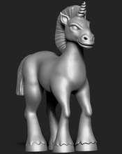 stylized unicorn 3d print model animal cartoon fantasy figurines miniatures 3d print model - Mito3D