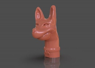 stylized xoloitzcuintle bust figuirne dog mexico azctec mayan mexican antique figrine miniature cute sculpture sculpt speed freelancer commission original character pet 3d print model - Mito3D