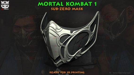 sub zero mask high quality - mortal kombat 1 cosplay toys armor head gothic knight fighter dead mortalmask mortalx mortalkombat mortalkombatx mortalkombatcosplay toy mortalkombat1 games 3d print model - Mito3D