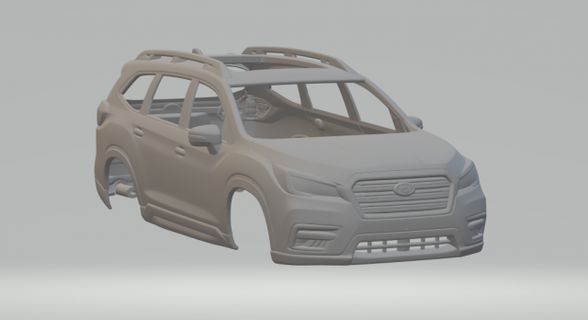Subaru ascension véhicule moulé pression voiture roues chaudes miniatures fente impression imprimé chaud 3d print model - Mito3D