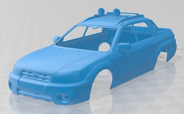 subaru baja 2002 printable body car slot scalextric tamiya rc miniz hobby micro 3D print model - Mito3D