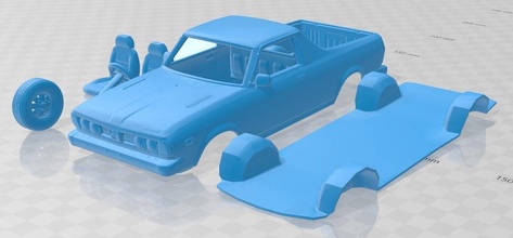 Subaru velet 1978 yazdırılabilir araba yuva ölçülü Tamiya rc miniz hobi mikro tarayıcı 3d print model - Mito3D