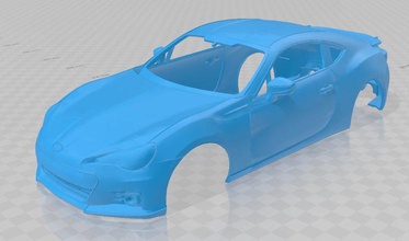 subaru brz 2014 imprimable corps de la voiture fente le système scalextric sport tamiya rc miniz passe-temps 1-10 1-24 1-32 3d print model - Mito3D
