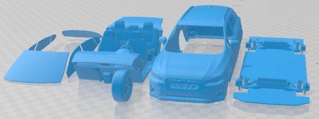 subaru crosstrek 2021 imprimible coche vehiculo automotor espacio scalextric Tamiya rc miniz pasatiempo micro 3d print model - Mito3D
