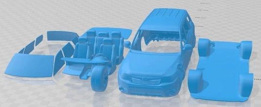 subaru forester 2009 printable car 3d print model in automotive 3dexport slot scalextric tamiya rc miniz hobby micro 3d print model - Mito3D