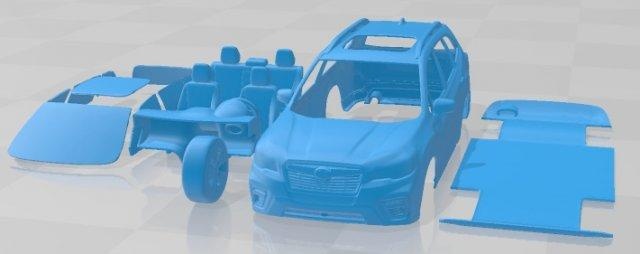 subaru guardabosque 2019 imprimible coche vehiculo automotor espacio scalextric Tamiya rc miniz pasatiempo micro fundido presión 3d print model - Mito3D