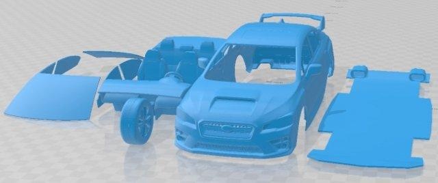 Subaru Unternehmen wrx sti 2015 druckbar Wagen Automobil Slot scalextric tamiya rc miniz Hobby Mikro Druckguss 3d print model - Mito3D