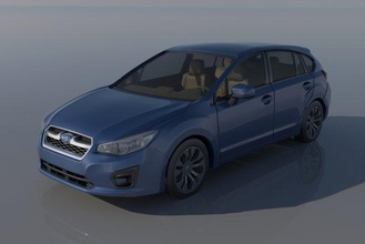 subaru impreza 2013 hatchback carro carros veículo passatempo auto automotivo roda estrada modelo printcar impressão dirigir rc brinquedo interior exterior 3d print model - Mito3D