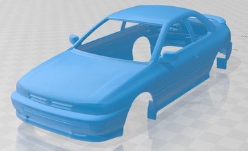 subaru impreza coupé 1995 stampabile corpo macchina fessura scalextric tamiya rc miniz passatempo micro 3d print model - Mito3D