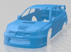 subaru impreza sti wrc 2006 imprimível corpo carro 3d impressão modelo in automotivo 3dexport fenda escalextrico tamiya rc miniz passatempo micro 3d print model - Mito3D
